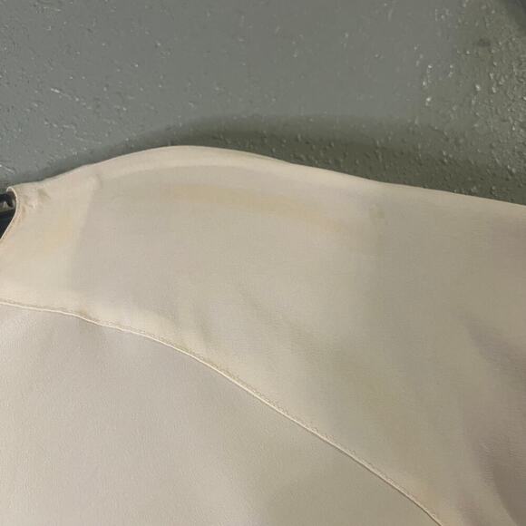 Laura & Jane Collection Womens Silk Blouse w/Pocket M Old Money Foundation Piece - Picture 9 of 11